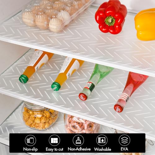 Cooyes Shelf and Drawer Liner for Kitchen Cabinets – Non-Adhesive - color: Alabaster White, size: 11.8"W x 360"L