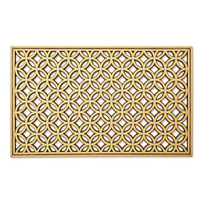 DII Rubber Doormats Collection All Weather, 18x30, Gold Double Ring - color: Gold Double Ring, size: 1'6" x 2'6" (Rectangular)