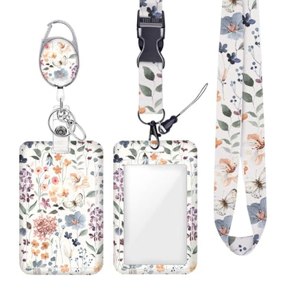 Butterfly Gifts ID Badge Holder Lanyard Retractable Badge Reel - color: Multicolor 1599