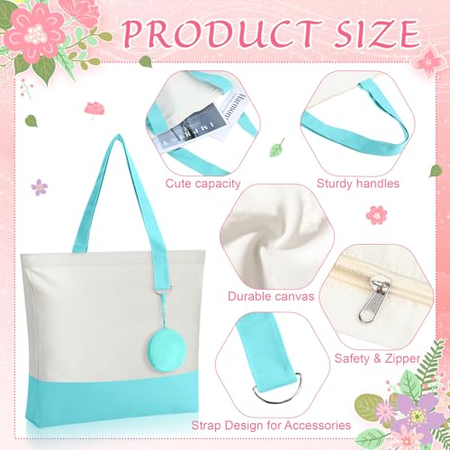 Sanwuta Canvas Tote Bags with Zipper Plush Purse Craft - color: Colorful
