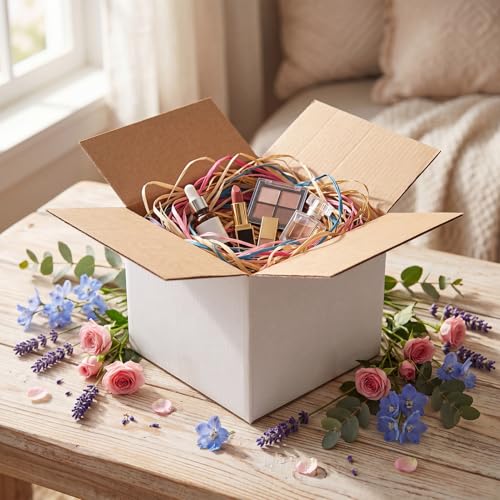 CRUGLA 50 Pack 5x5x5 Shipping Boxes, Small White Mailing Boxes - size: 5x5x5 Inch 50 Pack