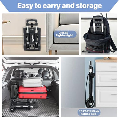 Folding Hand Truck Aluminum Trolley,Small Dolly, Foldable Hand Cart, - color: 2 Wheel Aluminium