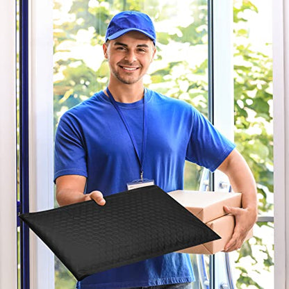 Fuxury 100 Pack Bubble Mailers Bulk 10.5x16", Self Seal Padded Envelopes - color: Black, size: 10.5x16" 100PC
