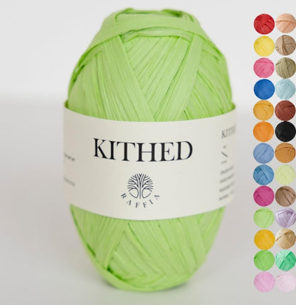 Raffia Yarn, Soft Raffia Yarn for Crochet，328ft，Smooth Raffia for Hand Knitting Summer Hats and Bags (16 Light Green) - color: 16 Light Green