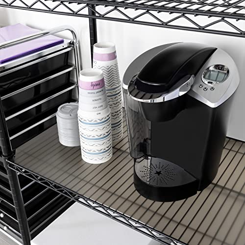 Seville Classics Heavy Duty Fitted Wire Shelf Liners Water-Resistant Protector Mat, Non-Adhesive, for Wired Shelves, Office, Kitchen, Garage (2 Pieces), Semi-Transparent Taupe, fits 30" x 14" Shelf - size: 30" x 14" shelf (2-pack)