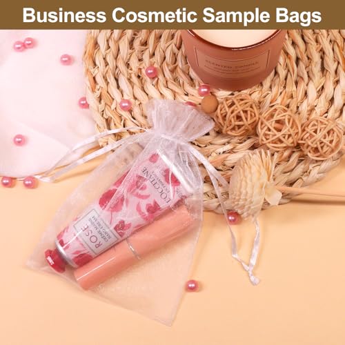 SumDirect White Sheer Organza Bags - 200Pcs 4x6 inches Organza Gift Bags with Drawstring, Jewelry Pouches for Wedding Party Christmas Favor - size: 1 Count (Pack of 200)