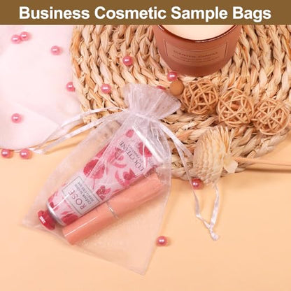 SumDirect 100Pcs 4x6 inches Sheer Organza Bags Jewelry Drawstring Pouches Wedding Party Christmas Favor Gift Bags - size: 100 count
