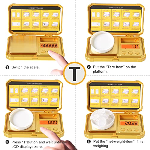 Fuzion Digital Gram Scale 200g/0.01g, Gold Scale for Jewelers - color: Gold, size: 200/0.01g