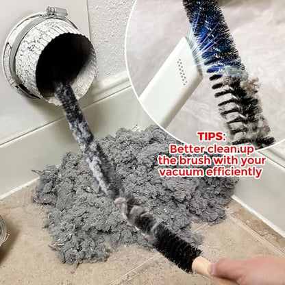 Holikme Dryer Vent Cleaner Kit - 4 Pack Flexible lint Trap Cleaner Tools - size: Long 4Pack
