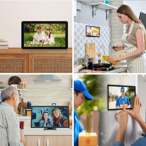 15.6 to 27 inch Touchscreen Digital Calendar & Wall Planners, Smart Whiteboard Calendar for Chore Chart & Work Schedule, Built in Speakers and Camera, Include Wall Mount & Desk Stand (23.8-inch) - size: 23.8-inch