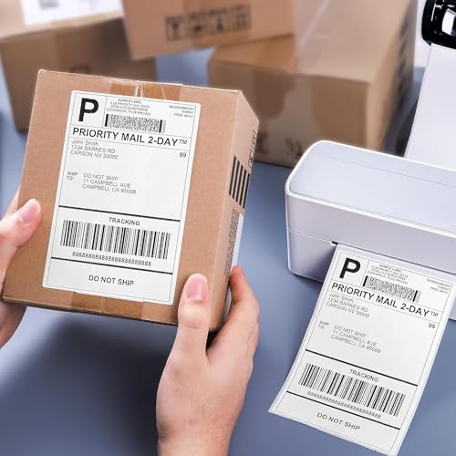 ASprink 4"x6" Thermal Shipping Address Labels - Thermal Labels 4"x6" for Label Printer - Address Label Paper Compatible with MUNBYN, Rollo, and Other Thermal Printer, 1 Pack(500 Roll/Pack) - size: 4*6*500