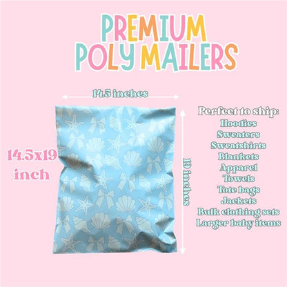 10x13 Designer Poly Mailer 100 Pack Heavy Duty Polymailers Waterproof Self Seal Shipping Bags Packaging for Small Business Large Mailing Envelopes Bulk Tear Resistant Packaging Ocean Dream - color: Ocean Dream, size: 10x13