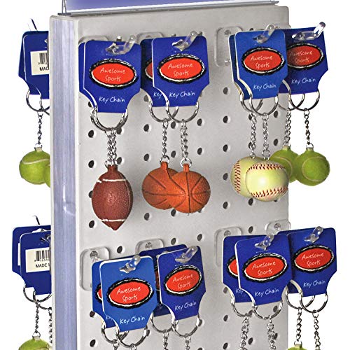 Azar Displays 800002-C Pack of 50 Clear Pegboard Hooks (Also Available in Black & White) - 2” Pegboard Hook Set (4” & 6” Pegboard J Hooks Also Available) - Polycarbonate Plastic Hooks for Retail - color: Clear, size: 2 Inch
