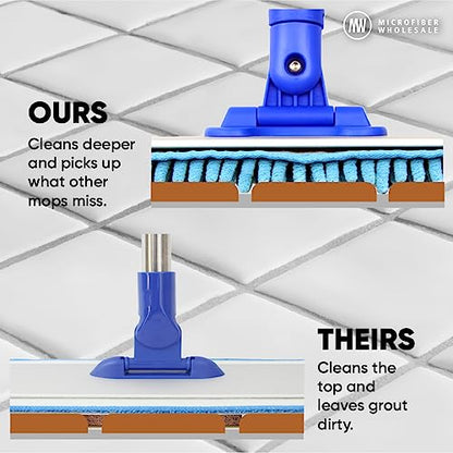 18" Dry & Wet Mucho Mop Pads - Replacement Flat Mop Heads Compatible with All 18" Microfiber Flat Mops - Reusable & Washable Microfiber Pads, 2 Pack - size: 18" Pad