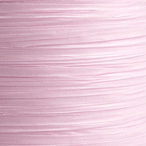 Italian Options Paper Raffia Ribbon 7mm x 100M - Pink - color: Pink