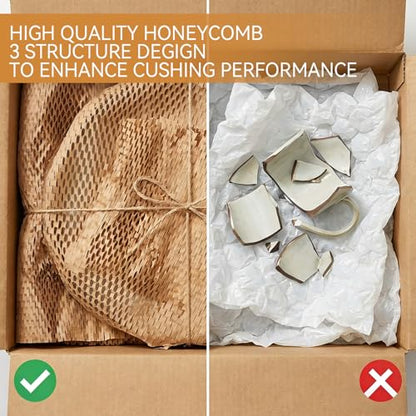 Honeycomb Packing Paper - 12"x165" Bubble Wrap Roll for Moving Shipping - size: 11.8"x165'