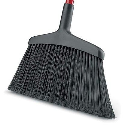 Libman Commercial 997 Wide Commercial Angle Broom, 55" Length, 15" Width, Black/Red, ‎Steel, Plastic/Synthetic Fibers, (Pack of 6)