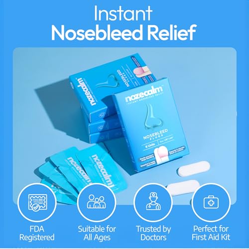 Nose Bleed Stopper, Nosebleed Plugs for First Aid, Kids & Seniors