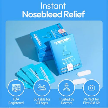Nose Bleed Stopper, Nosebleed Plugs for First Aid, Kids & Seniors