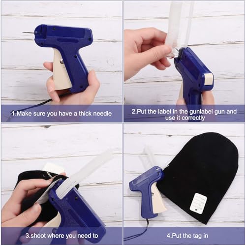 Tenare 3000 Pieces Plastic J Hook Tag Fastener Bulk Tag Gun Refills, 3 Size