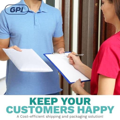 7.5" x 10.5" Poly Mailer Envelopes - 200 Count, Self Seal White Plastic Mailing Bags with Adhesive Strip, 2.5 Mil Thick, Waterprrof & Tear/Puncture Proof Unpadded Shipping Mailers - GPI - size: 7.5" x 10.5"