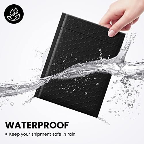 Fuxury Bubble Mailers 6x10" 100Pack Black Padded Envelopes Usable Size 6x9" - color: Black, size: 6×10" 100PC