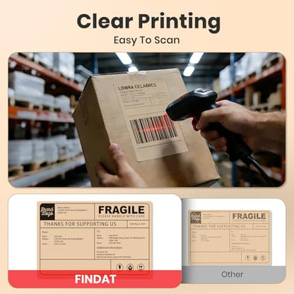 Direct Thermal Label Khaki Vinyl 4 x 6 Inch Printer Sticker 250 PCS - color: Khaki