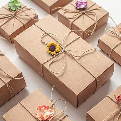 BENECREAT 20 Pack Kraft Paper Drawer Box Festival Gift Wrapping Boxes Soap Jewelry Candy Weeding Party Favors Gift Packaging Boxes - Brown (5x4.25x1.65) - color: Brown, size: 5 X 4.25 X 1.65 Inch (Pack of 20)