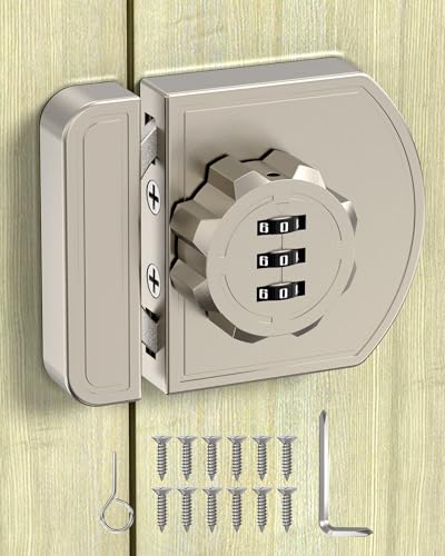 Combination Cabinet Lock, Keyless Code Lock, Nickel, 1 Pack - color: Nickel-1PC
