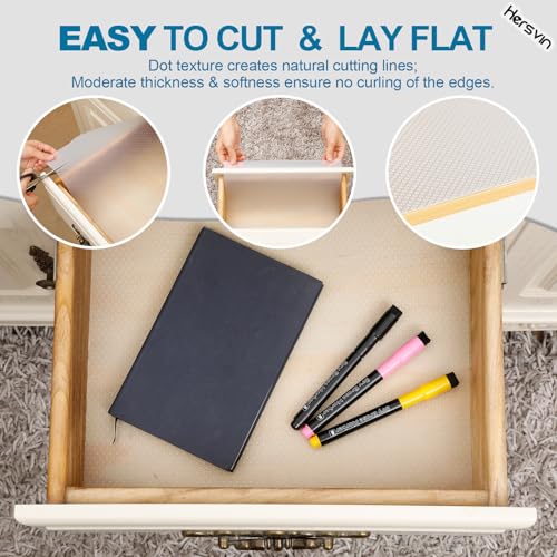 Hersvin Shelf Liner, 10in x 20ft Clear Dot Kitchen Cabinet Lining - color: Clear Dot, size: 10"W x 240"L