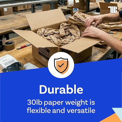 Kraft Paper Roll, 18" x 14400" (1200') Made in USA, 30 lb. Brown Packing Paper Roll, Recyclable Void Fill, Brown Kraft for Shipping, Packing, Wrapping, Storing - size: 18 inch x 1200 feet