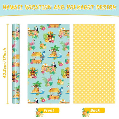 WERNNSAI Hawaiian Aloha Wrapping Paper - 33 ft Hawaii Birthday Gift Wrap - color: Aloha