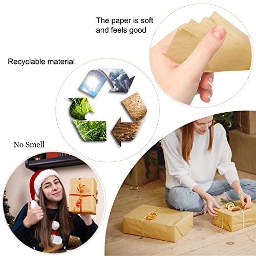 100 Sheets Kraft Tissue Paper Artdly 14 x 20 Inches Kraft Wrapping Paper Bulk for Weddings Birthday DIY Project Christmas - color: Kraft, size: 14x20 Inch (Pack of 100)