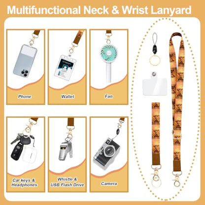 Highland Cow Sunflower Lanyard Wallet Credit Card Holder Small Wallet for Women, Slim RFID Blocking ID Badge Holder Keychain with Zipper Coin Pocket, Thin Travel Card Case with ID Window Ladies Gifts - color: Highland Cow Sunflower Yellow