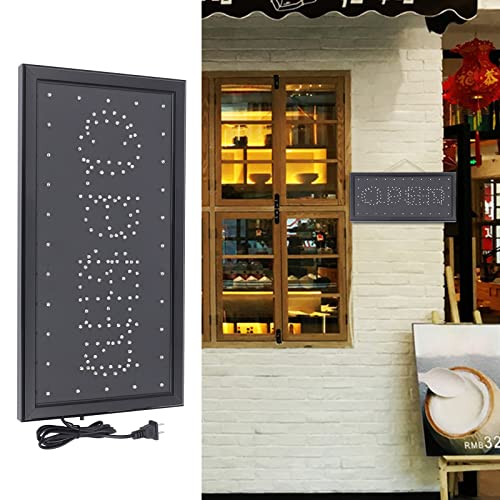LED Open Sign for Business. Bright 19 x 10" Advertisement Board OPEN&CLOSE Sign High Visibility Electric Display Sign, Flashing & Steady Light for Business Walls Window Shop Bar Hotel - size: 19 x 10"