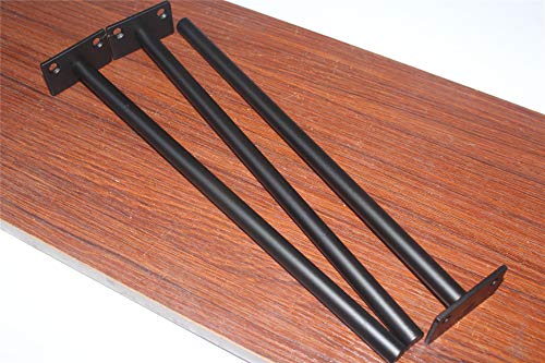 8 Pcs 11" Black Solid Steel Floating Shelf Bracket Blind Shelf Supports - Hidden Brackets for Floating Wood Shelves - Concealed Blind Shelf Support – Screws and Wall Plugs Included - size: 11 Inch, style: 8 Pack-Solid