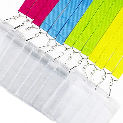 12 Pack Cruise Lanyard with Waterproof ID Card Holder, Colorful Durable Lanyard with Badge ID Card Holder (Lemon Yellow, 12 Pack) - color: Lemon Yellow, size: 12 Pack