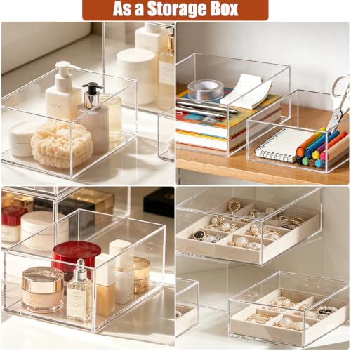 6 Pcs Clear Acrylic Display Risers 6"-11" Buffet Dessert Stands