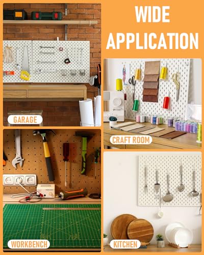 INCLY 206PCS Heavy Duty 1/4" Pegboard Hooks Set for Hanging Tools - size: 1/4 Inch