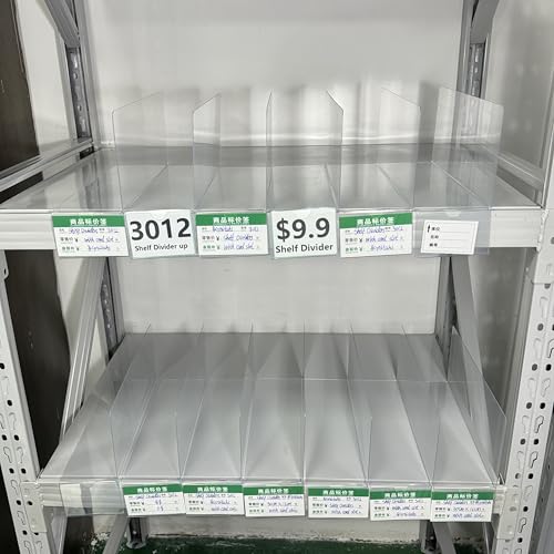 20 Pcs 30*12 CM medicine cabinet dividers，purse dividers for wire shelves，separator shelf dividers warehouse shelf isolation board pvc shelf label for supermarket clothing cabinet storehouse shelf - size: 3012-Card Slot