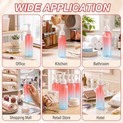Nuenen 48 Pcs 4oz/120ml Lotion Bottles with Pump, Pink Blue Gradient - color: Pink Blue Gradient