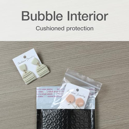 Quality Park Bubble Mailers, 4 x 8 Shipping Envelopes, Self-Seal, Small Black Padded Envelopes, Redi-Strip Peel Off Closure, 50 Per Box (1002352) (Pack of 4) - color: Black, size: 4 x 8 (Pack of 4)