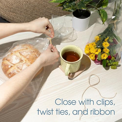 40" X 60" Open-End Flat Poly Bags (50 Count) - 2 Mil Clear Plastic Bags - size: 40” X 60”