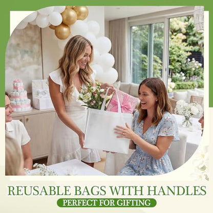 Eccliy 80 Pcs Reusable Gift Bags, Large, White - color: White, size: Large