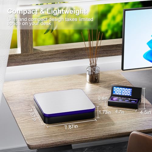 UNIWEIGH Digital Wireless Shipping Postal Scale 110lbs/0.1oz Accurate - color: black+purple+stainless steels