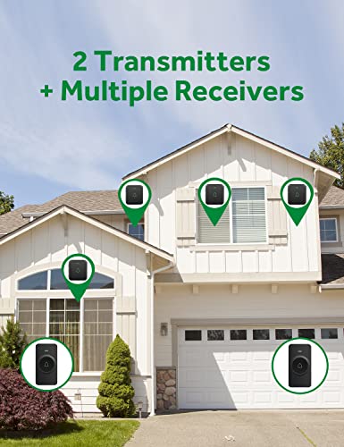 AVANTEK Wireless Doorbell, 1000 ft Range, 1 Button + 1 Receiver, CB-11 - color: Black 1 Receiver + 1 Button