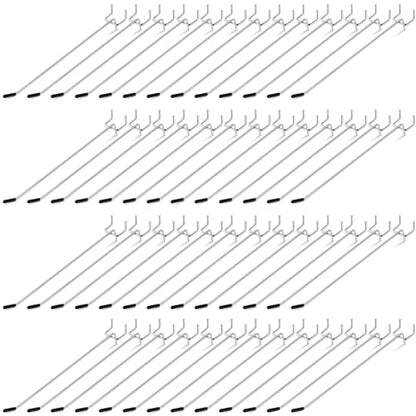 Moxweyeni 8 Inch 100 Pcs Pegboard Hooks Peg Board Stainless Steel Hangers - size: 8 Inch