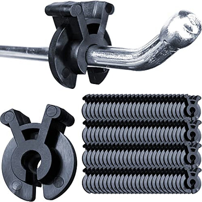 Gluposti Peg Hook Stopper Inventory Control Clips, 100 Black Peg Stoppers