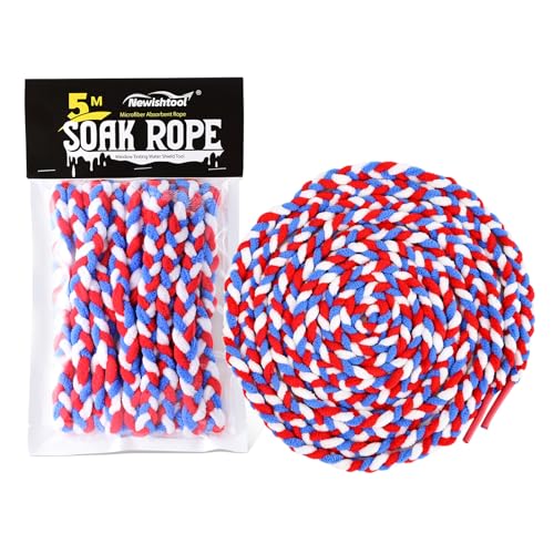 NEWISHTOOL 16 Ft Soak Rope for Window Tint, 5M Microfiber Rope Tools