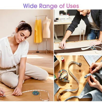 Body Measuring Tape for Body Cloth Tape Measure Fabric Tailors Sewing Medical Measurements TapeLeather Tape Measure Retractable Dual Sided Ruler (Cat) - color: Cat